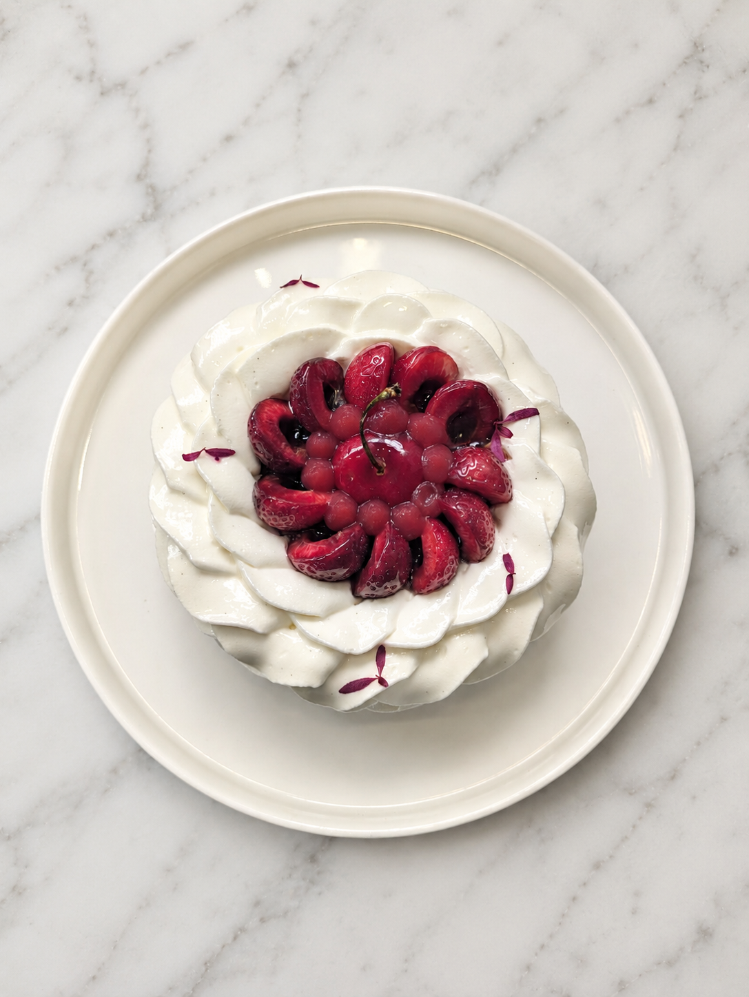 Pavlova aux cerises 6